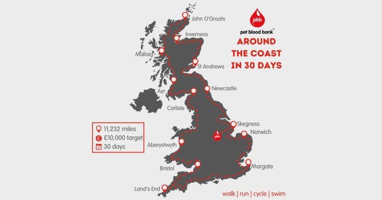 Pet Blood Bank UK launches Around the Coast virtual fund-raising event 